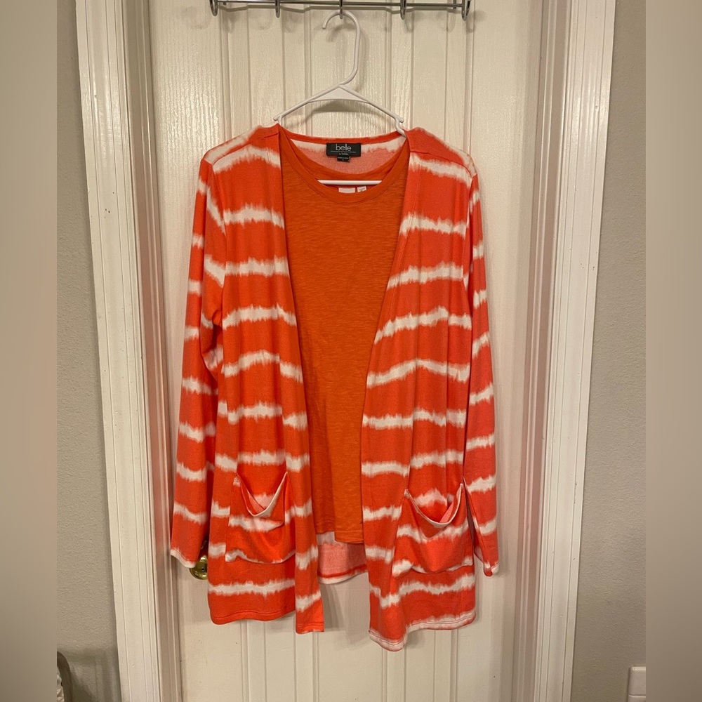 Orange coral sweater set XL